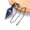 HarmonyStone Crystal Pendulum Necklace Natural Chakra Crystal Pendant Hexagonal Cone 4