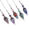 HarmonyStone Crystal Pendulum Necklace Natural Chakra Crystal Pendant Hexagonal Cone 0