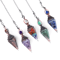 HarmonyStone Crystal Pendulum Necklace Natural Chakra Crystal Pendant Hexagonal Cone 0