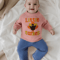 Infant Thanksgiving Sweater With Turkey Embroidery And Crewneck Design For Cozy Fall Days Long Sle 4