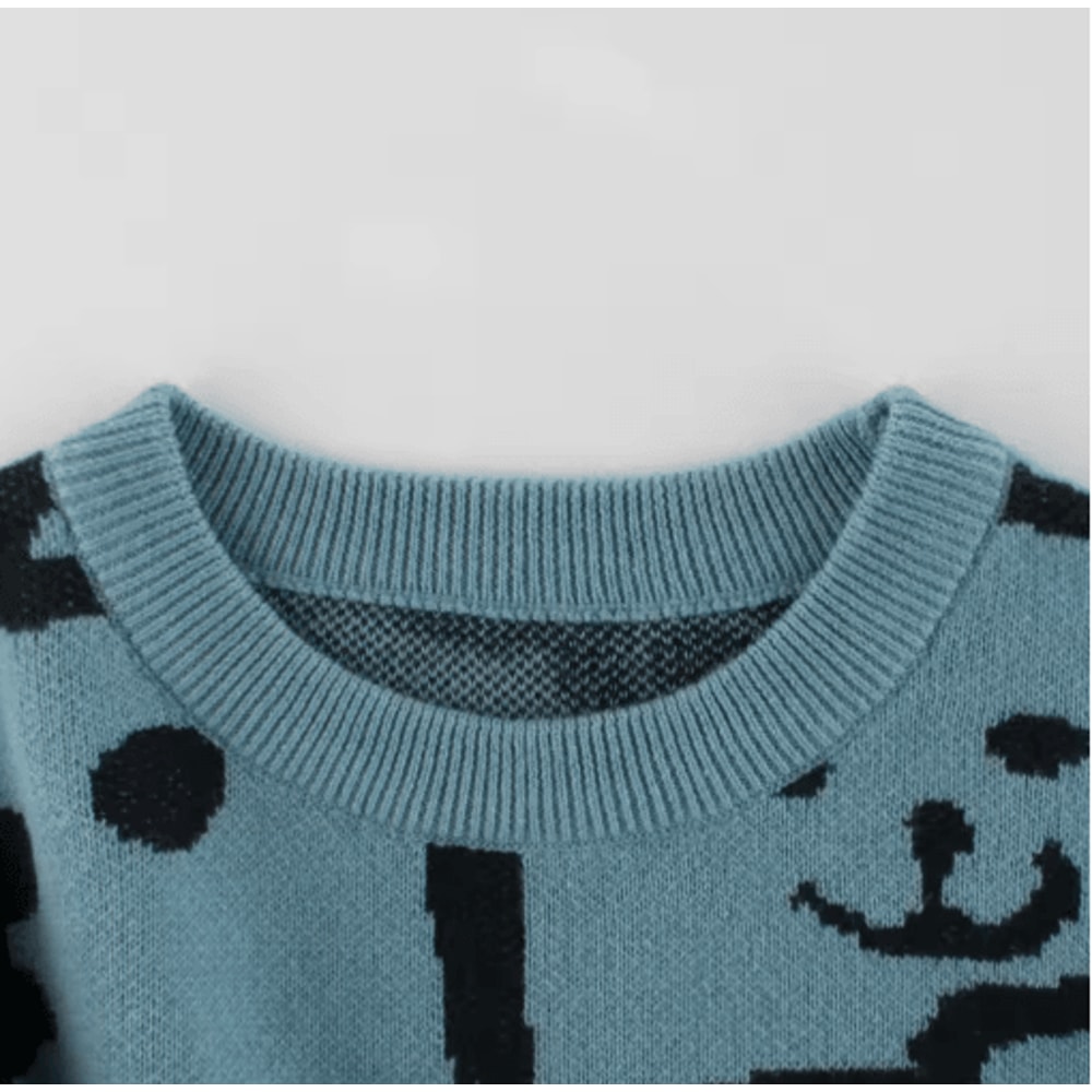 CozyCharm Kids Knit Pullover Sweater Soft Toddler Knit Sweater For Boys Girls 4