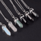 CrystalPoint Obsidian Chakra Pendant Necklace Natural Crystal Pendulum Necklace Hexagonal Point 0