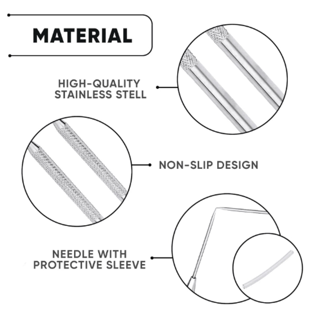 TexturePro Clay Needle Tool Set Precision Ceramic Texture Tool For Sculpting Detailing 8