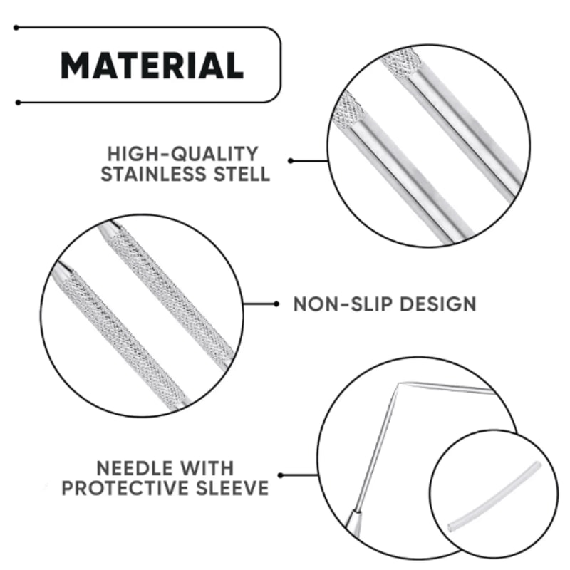 TexturePro Clay Needle Tool Set Precision Ceramic Texture Tool For Sculpting Detailing 8