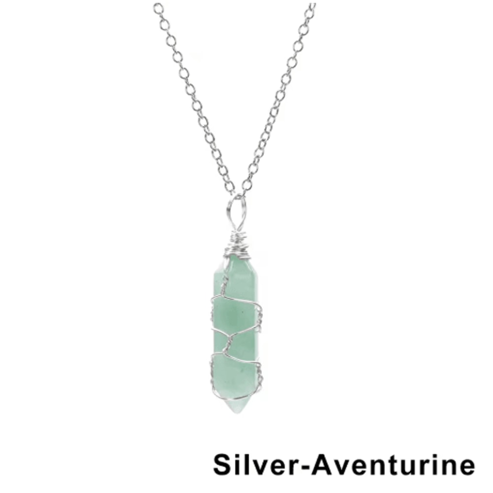 AmoraGem Amethyst Crystal Necklace Elegant Wire Wrapped Crystal Pendant Hexagonal Stone 5