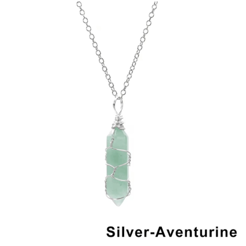 AmoraGem Amethyst Crystal Necklace Elegant Wire Wrapped Crystal Pendant Hexagonal Stone 5