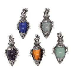 mysticdrop crystal pendulum necklace – natural dowsing pendulum water drop stone