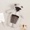 FleeceLined Baby Winter Romper With Hood Bear Ears 4