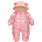 2025 Hooded Fleece Baby Snowsuit Warm Winter Romper For Infants Toddlers 4
