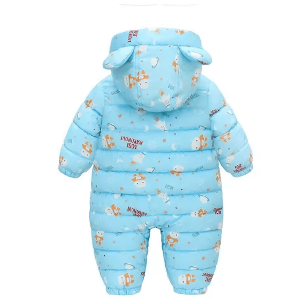 2025 Hooded Fleece Baby Snowsuit Warm Winter Romper For Infants Toddlers 5