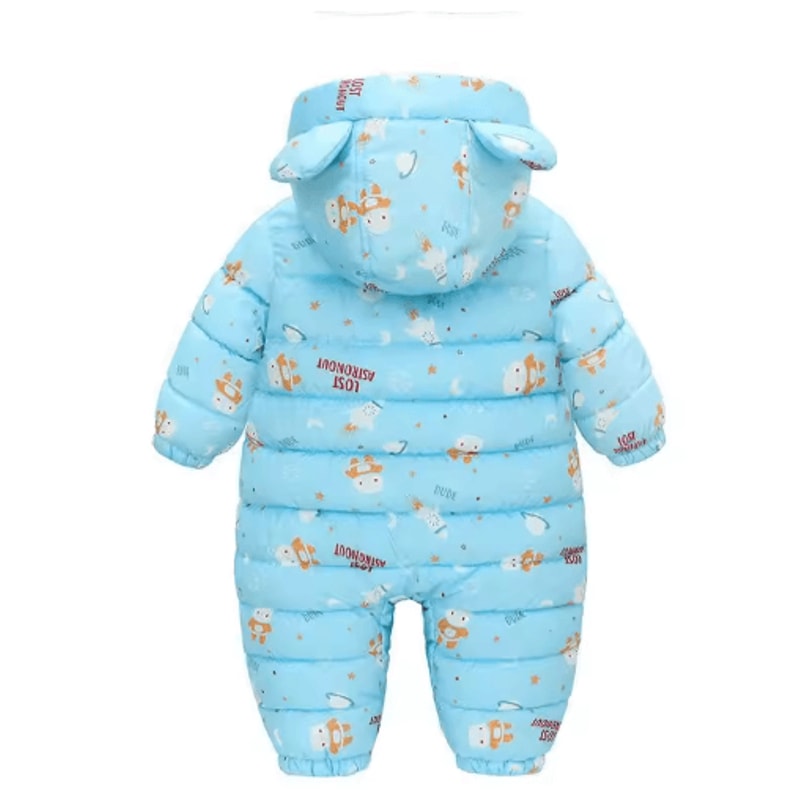 2025 Hooded Fleece Baby Snowsuit Warm Winter Romper For Infants Toddlers 5