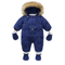 30C Thermal Baby Snowsuit Plush Fleece Winter Jumpsuit For Newborns Toddlers 2
