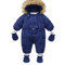 30C Thermal Baby Snowsuit Plush Fleece Winter Jumpsuit For Newborns Toddlers 5