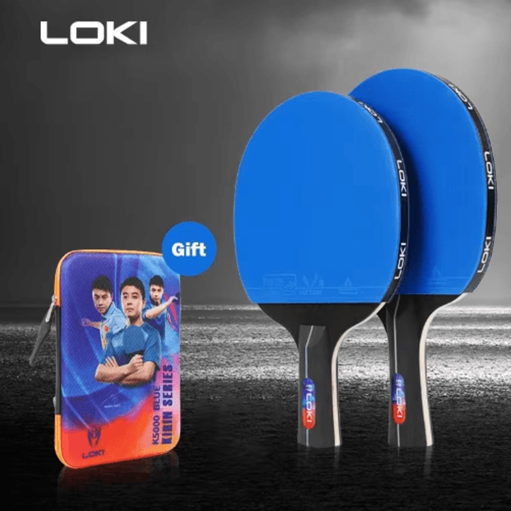 LOKI K5000 Table Tennis Racket Set 2pcs Ping Pong Paddles With HighPerformance Rubber 4