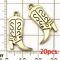 20pcs Western Cowboy Charms Set Horseshoe Cactus Hat Boots DIY Jewelry Pendants 16