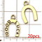 20pcs Western Cowboy Charms Set Horseshoe Cactus Hat Boots DIY Jewelry Pendants 17