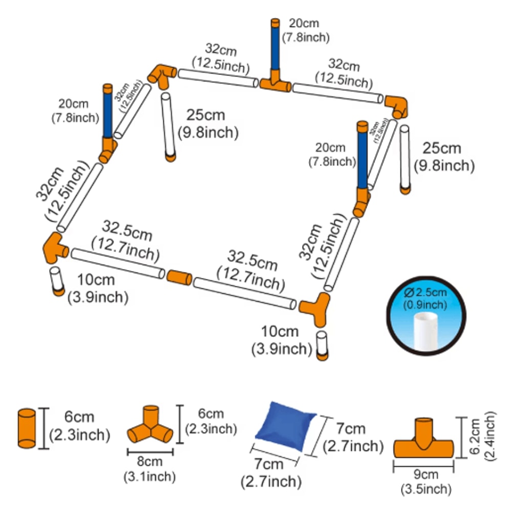 Portable Cornhole Game Set Easy Assemble Outdoor Toss Game For Kids Adults 2
