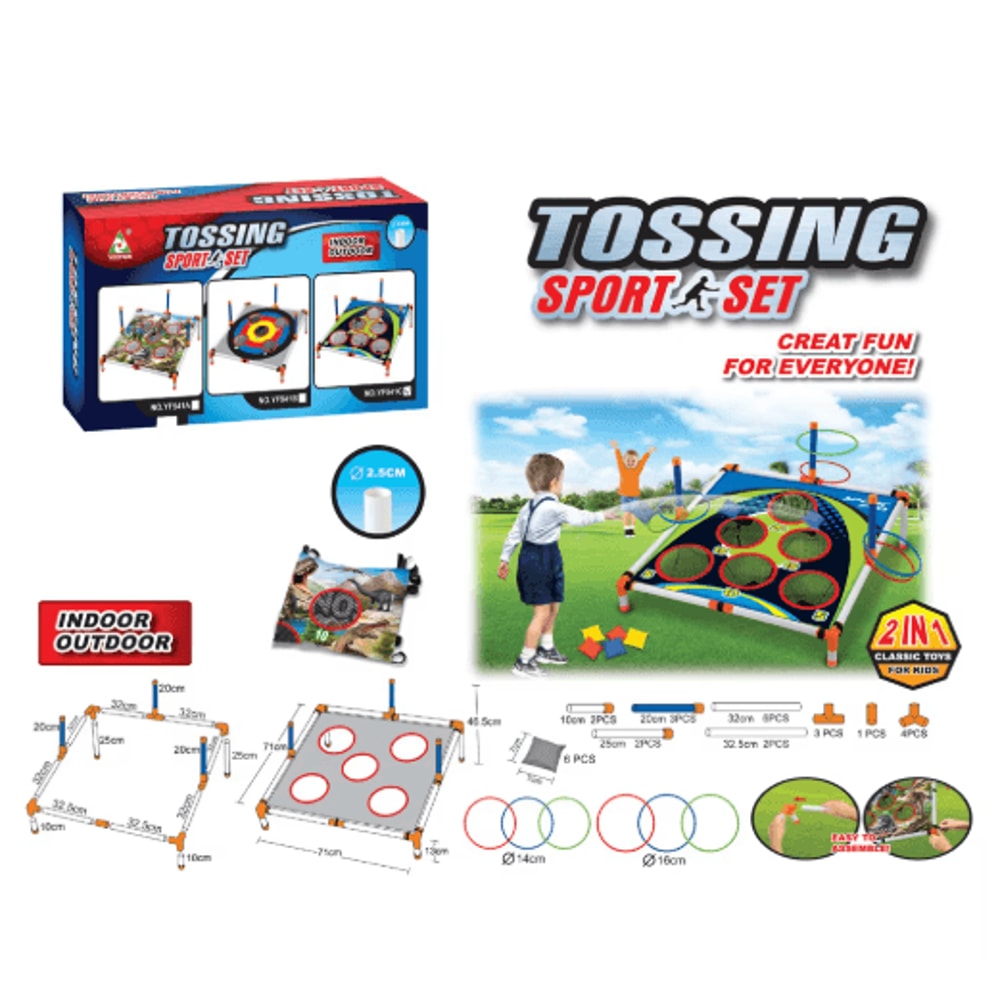 Portable Cornhole Game Set Easy Assemble Outdoor Toss Game For Kids Adults 4