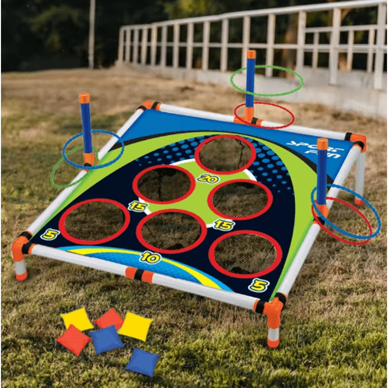 Portable Cornhole Game Set Easy Assemble Outdoor Toss Game For Kids Adults 5
