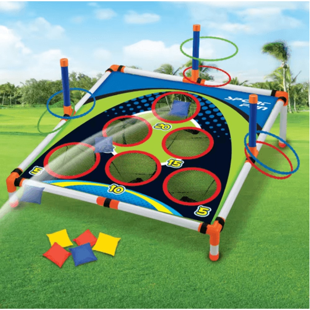 Portable Cornhole Game Set Easy Assemble Outdoor Toss Game For Kids Adults 0