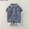 Denim Velvet Baby Winter Romper Thick Warm Snowsuit For Newborns 1