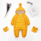 OLEKID 2025 Hooded Fleece Baby Snowsuit Warm Winter Romper For Newborns Toddlers 1
