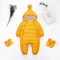OLEKID 2025 Hooded Fleece Baby Snowsuit Warm Winter Romper For Newborns Toddlers 1