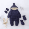 OLEKID 2025 Hooded Fleece Baby Snowsuit Warm Winter Romper For Newborns Toddlers 5