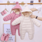 OLEKID 2025 Hooded Fleece Baby Snowsuit Warm Winter Romper For Newborns Toddlers 8