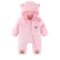 Bear Ear Hooded Baby Winter Romper Fleece Warm Onesie For Newborns 3