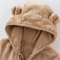 Bear Ear Hooded Baby Winter Romper Fleece Warm Onesie For Newborns 8