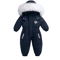 30C Thermal Baby Snowsuit Plush Fleece Winter Jumpsuit For Kids 0