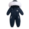 30C Thermal Baby Snowsuit Plush Fleece Winter Jumpsuit For Kids 0