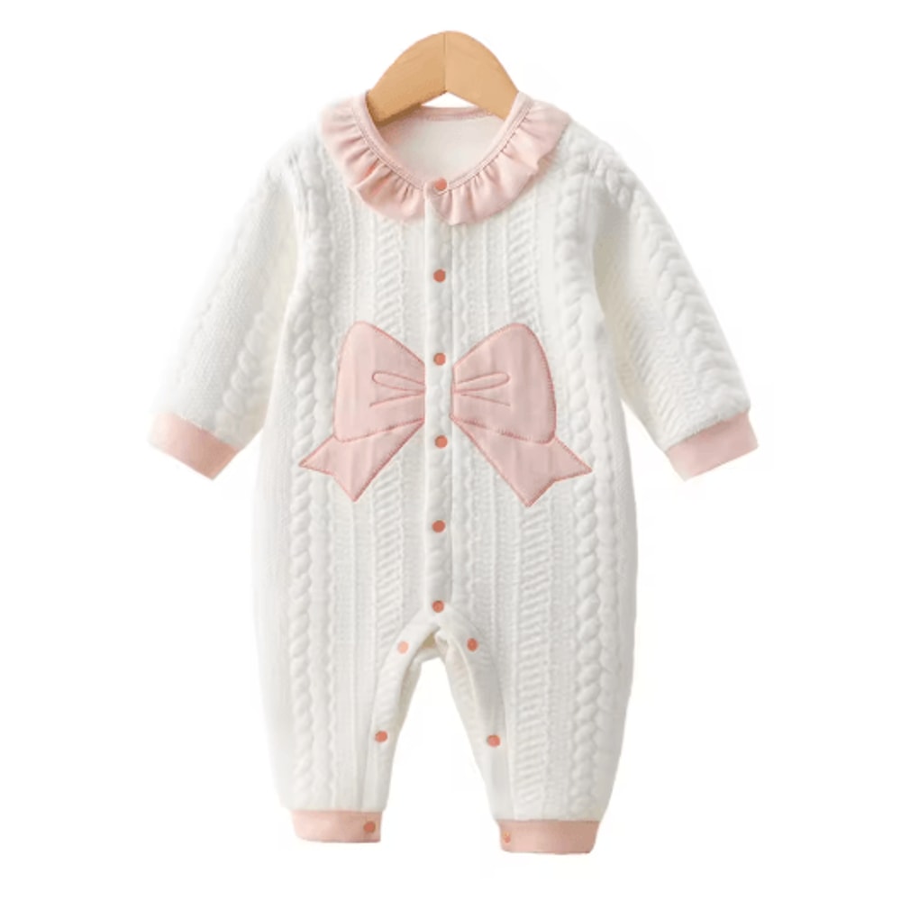 Somenie Cozy Cotton Baby Winter Jumpsuit Soft Cotton Baby Onesie 1
