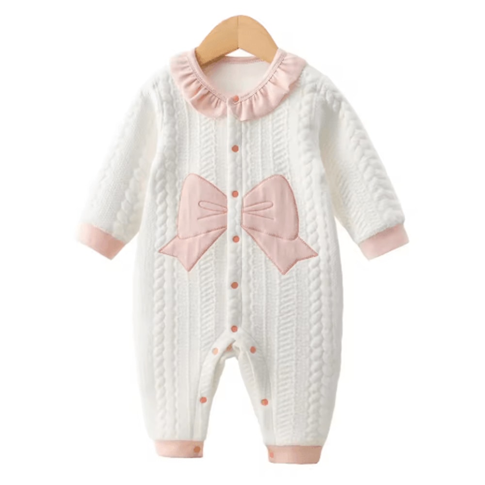 Somenie Cozy Cotton Baby Winter Jumpsuit Soft Cotton Baby Onesie 0