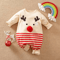 Festive Elk Baby Christmas Romper Cozy Baby Christmas Outfit 1
