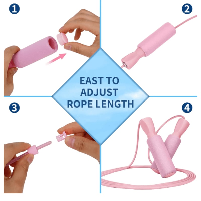 PowerFit Cordless Weighted Jump Rope Adjustable Cordless Jump Rope For Indoor Training 12