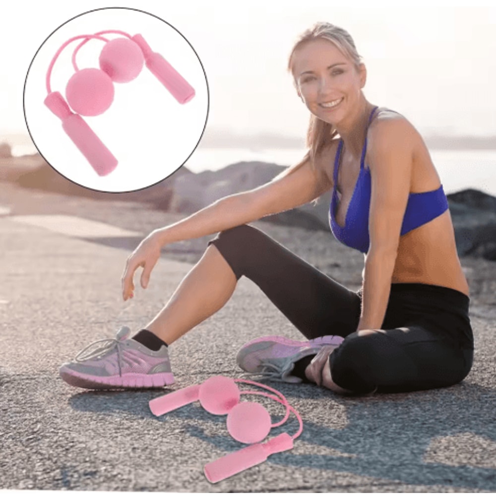 PowerFit Cordless Weighted Jump Rope Adjustable Cordless Jump Rope For Indoor Training 0