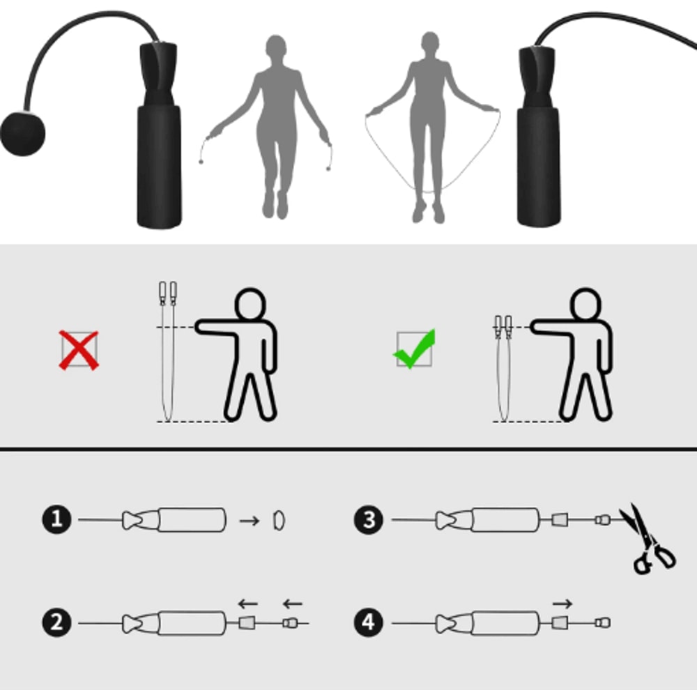 PowerFit Cordless Weighted Jump Rope Adjustable Cordless Jump Rope For Indoor Training 13