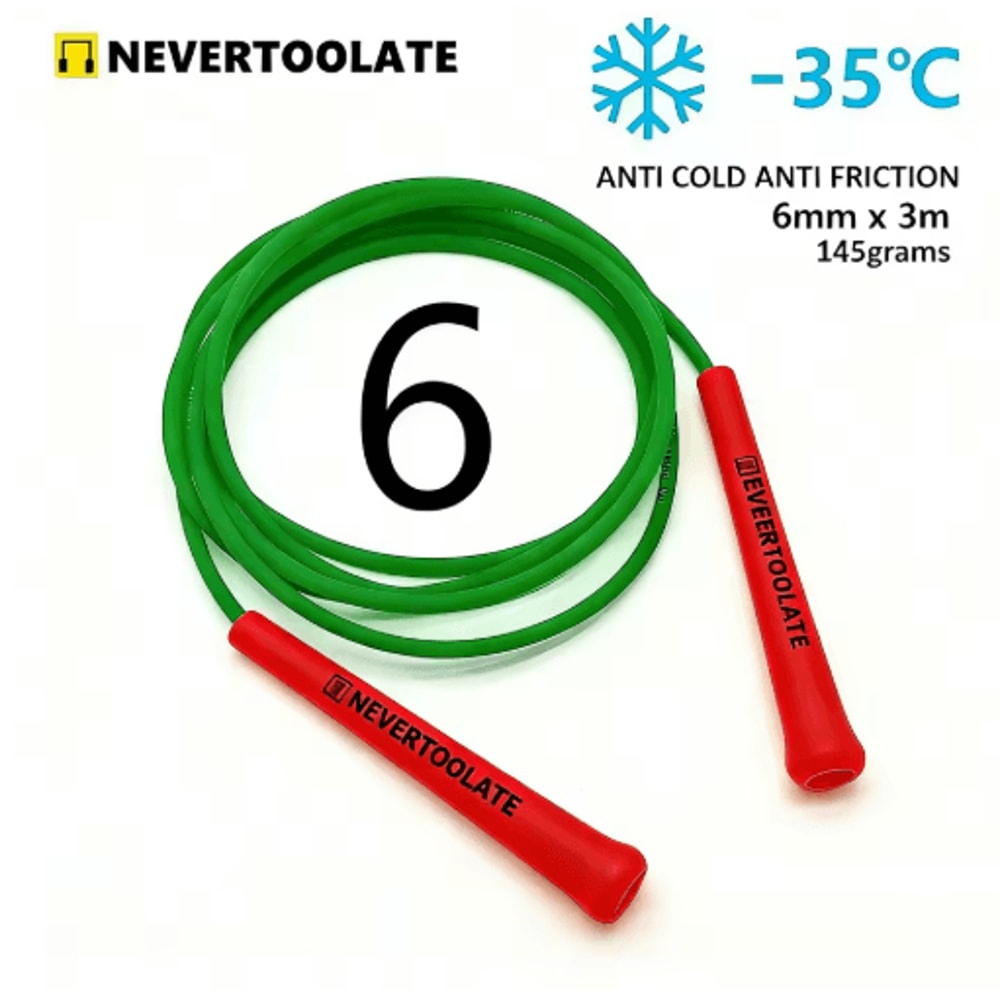 NeverTooLate PVC Fitness Skip Rope Strong PVC Skip Rope With Long Handles 6