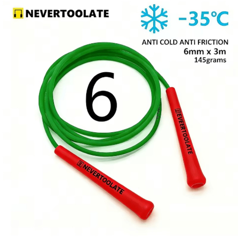 NeverTooLate PVC Fitness Skip Rope Strong PVC Skip Rope With Long Handles 6