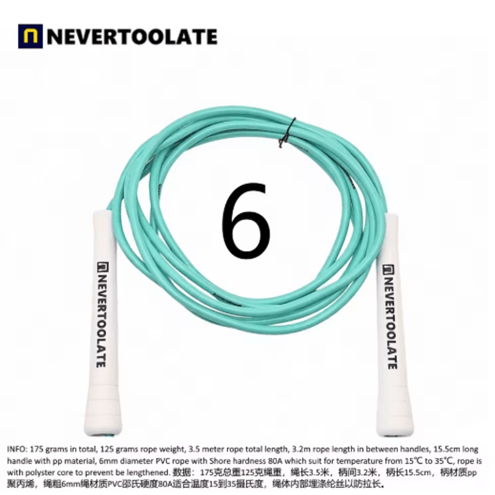 NeverTooLate PVC Fitness Skip Rope Strong PVC Skip Rope With Long Handles 14