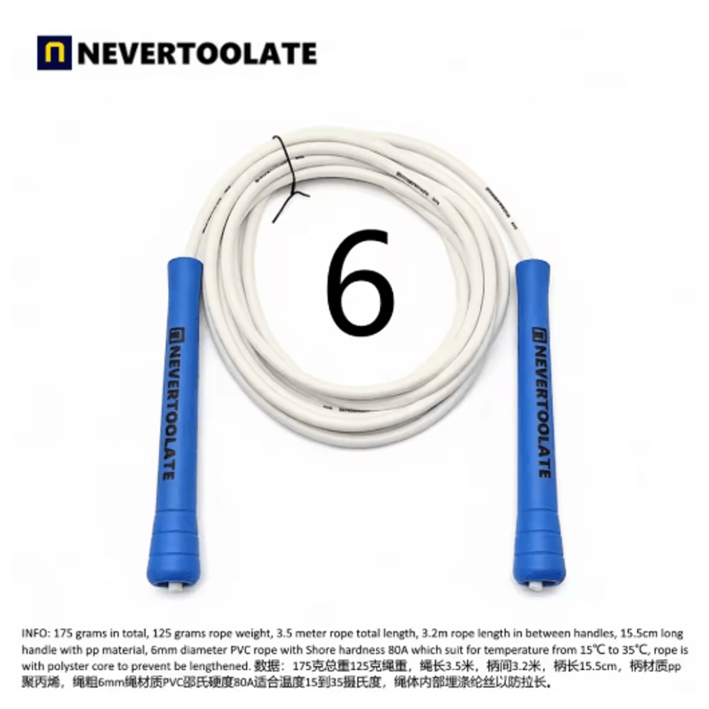 NeverTooLate PVC Fitness Skip Rope Strong PVC Skip Rope With Long Handles 15