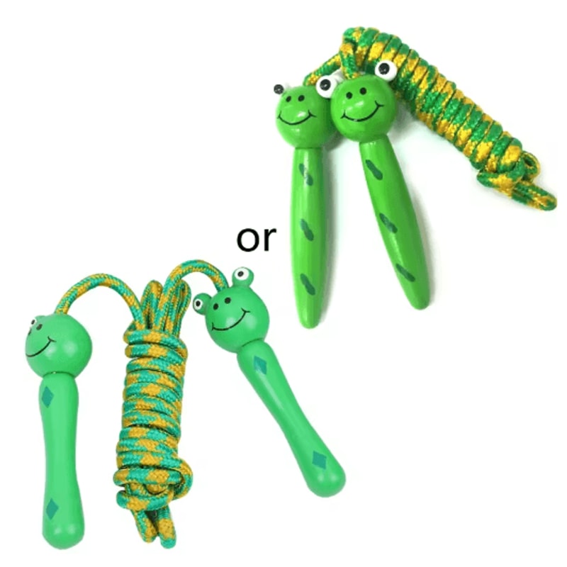 Classic Kids Cotton Jump Rope Adjustable Kids Jump Rope With Wooden Handles 5