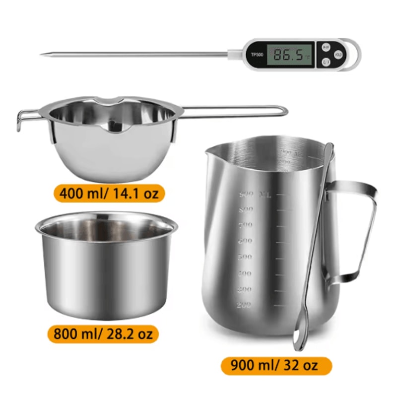 Stainless Steel Candle Making Pouring Pot Easy Wax Melting Pot For DIY Kits 1