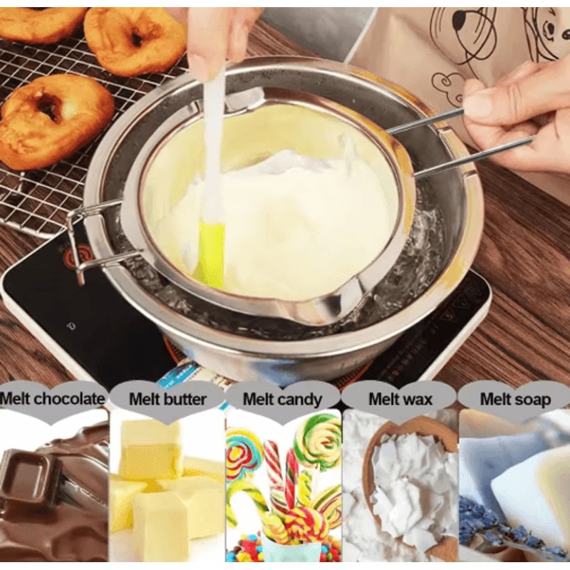 Stainless Steel Candle Making Pouring Pot Easy Wax Melting Pot For DIY Kits 6