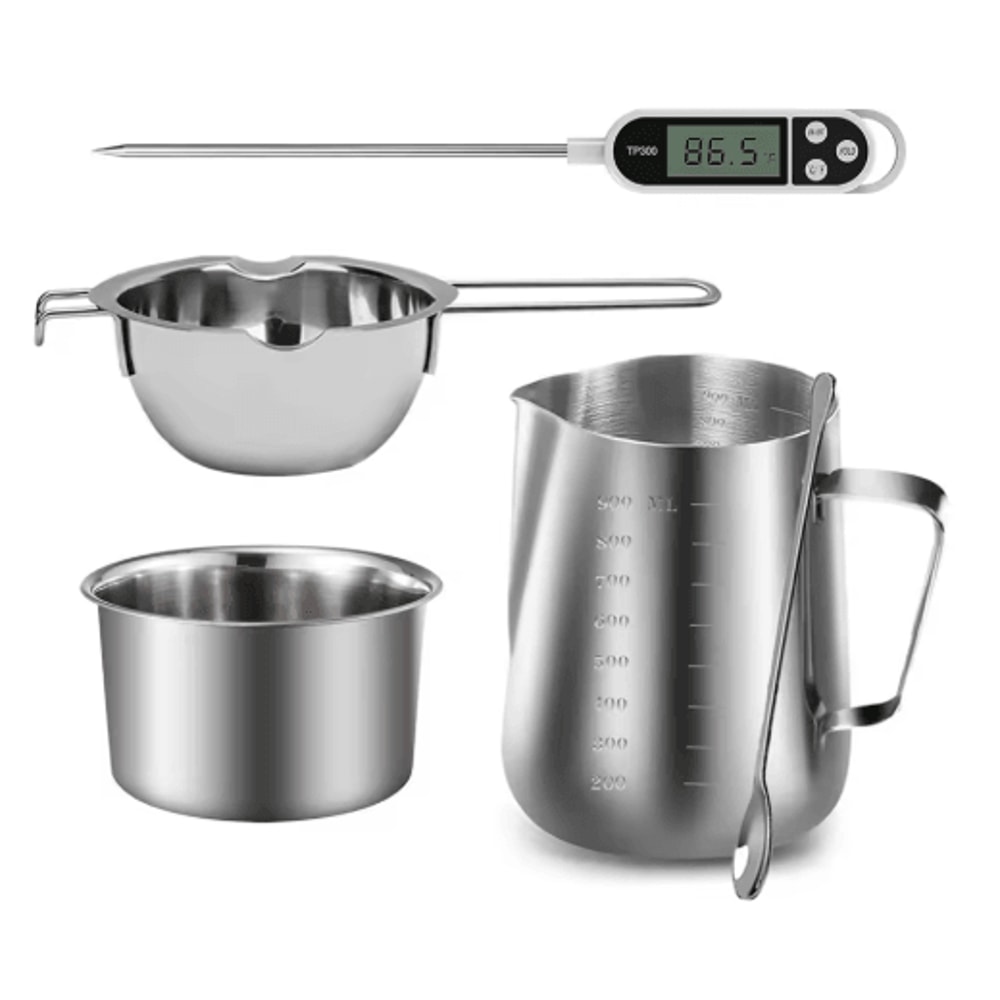 Stainless Steel Candle Making Pouring Pot Easy Wax Melting Pot For DIY Kits 0