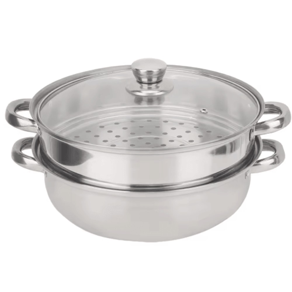 2Layer Stainless Steel Steamer Pot MultiUse Double Boiler Pot 2