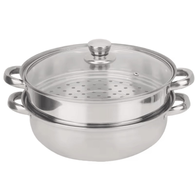2Layer Stainless Steel Steamer Pot MultiUse Double Boiler Pot 2