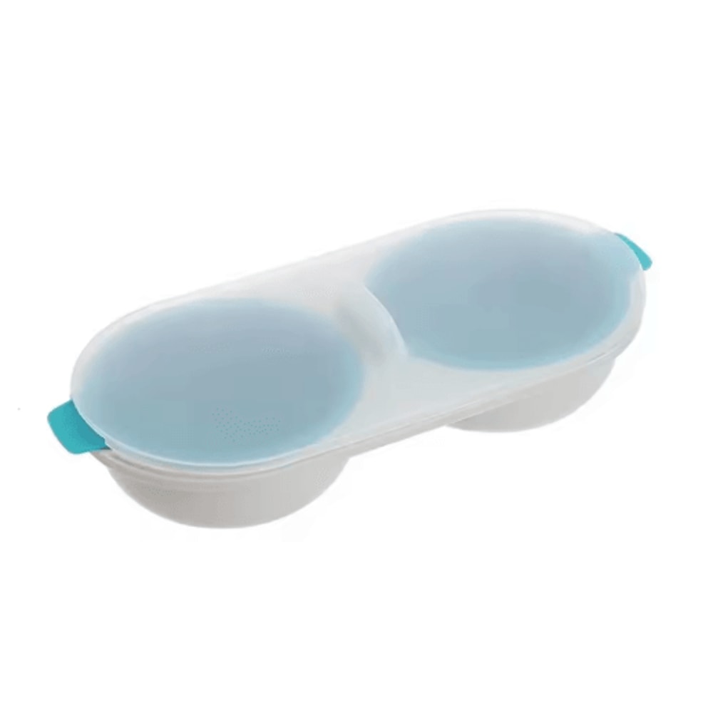QuickCook Microwave Egg Poacher Easy Microwave Egg Poacher Double Cup 2